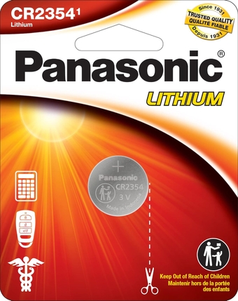 CR2354 3.0 Volt Long Lasting Lithium Coin Cell Batteries in Child Resistant, Standards Based Packaging, 1-Battery Pack