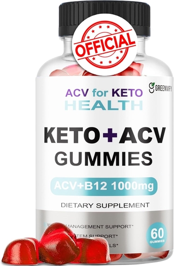 ACV for Keto Health Gummies - Keto ACV Gummies Advanced Weight Loss & Belly Fat Solution with Keto 1 Extra Strength Formula for Optimal Weight Loss & Detox Support (60 Gummies)