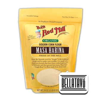 Organic Masa Harina Bundle. Includes One-24 Oz Bag of Bobs Red Mill Masa Harina! Bobs Red Mill Golden Corn Flour is Great for Tortillas and Tamales! Comes with a  Fridge Magnet!