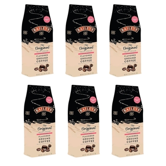 Baileys Original Irish Cream Flavored Medium Roasted Ground  - 10 Ounce Bag (Pack of 6)