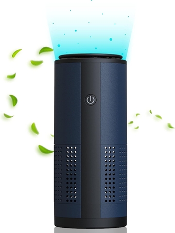 CHEERY Portable Mini Car Air Purifier, Car Odor Eliminator | Air Purifier for Car, Small Room Air Purifier, Desk Air Purifier from Dust, Pollen & Smoke (Navy Blue)