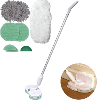 Hover Scrubber Omni Cordless Electric Mop with Motorized Dual Spin Mopheads and Baseboard Cleaning Attachment, Lightweight Rechargeable Mops for Floor Cleaning Hardwood, Tile & Laminate