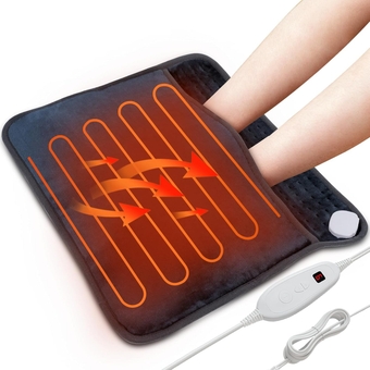 Foot Warmer, 20"x24" Electric Heating Pad for Feet with 6 Heat Settings, Electric Heated Foot Warmers with 2 Hours Auto-Off for Bed, Under Desk, Office, Home, Deep Blue