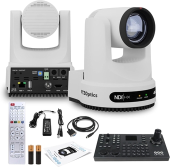 Move 4K SDI/HDMI/USB/IP PTZ Camera with 20x Optical Zoom (White) (PT20X-4K-WH-G3) SuperJoy PTZ Camera Joystick Controller