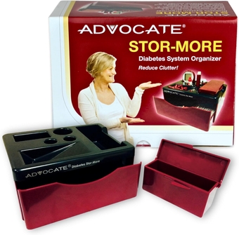 Diabetic Blood Glucose Accessories Organizer: Compact Glucose Monitor Kit, Blood Sugar Test Strips & Ketone Meter Storage for Diabetes Care. Great for Counter Top Storage for both Human and Pet needs.