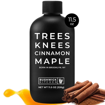Trees Knees Cinnamon Maple, Organic Maple Syrup Infused with Cassia Cinnamon ,11.5 Ounce Bottle Vegan, Gluten Free, Paleo-friendly, Grade-A, Pure Maple Syrup, Foodie Gifts, Coffee Gifts, Cocktail Gifts