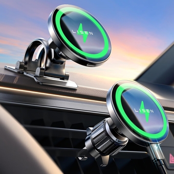 for Magsafe Car Mount Charger Wireless 15W Car Charger for iPhone [Powerful Magnets] Magnetic Car Phone Holder Mount Wireless Fast Charging for Magsafe Charger Fits iPhone 14 13 12 Magsafe Case