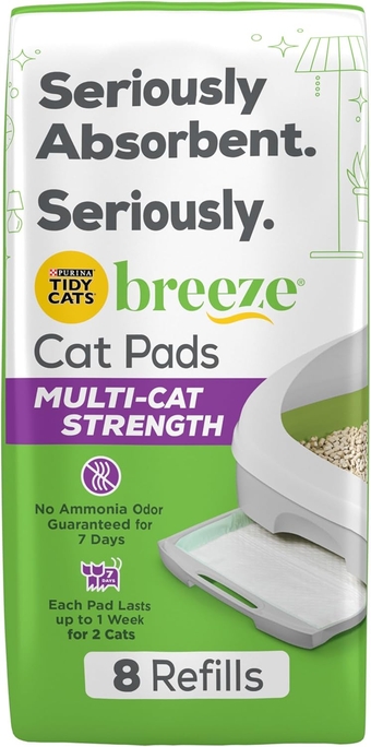 Purina   Cat Litter Breeze Pads Refill Pack Multi Cat Litter Pads - 8 ct. Bags
