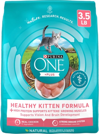 High Protein, Natural Dry Kitten Food, +Plus Healthy Kitten Formula - 3.5 lb. Bag