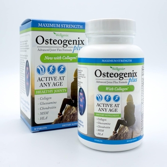 Osteogenix Advanced Joint Flex Formula (90 Ct) - Knee Supplement with Collagen II, Glucosamine, Chondroitin, MSM & HLA - Lubrication & Discomfort Support Tablets for Men & Women