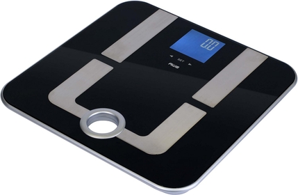AMERICAN WEIGH SCALES - S Mercury Pro Series - Body Weight Fat Composition Bathroom Scale with Carrying Handle - 396 LBS.