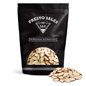 Almonds, Tasty and Fresh" Sliced Raw Natural, Quality, Crunchy, Ideal snack for All ages, packaged in resealable 1 lb. (16 oz.) pouch bag by   LLC