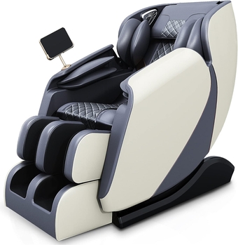 Massage Chair Blue-Tooth Connection and Speaker, Recliner with Zero Gravity with Full Body Air Pressure, Easy to Use at Home and in The Office (White)