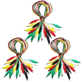 30PCS Premium Alligator Clips Electrical, Test Leads with Dual Ended Crocodile Clip for Electric Testing/Circuit Connection, Jumper Wire with Metal Alligator Clips for Electronic Measurement Kits