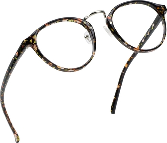 Blue Light Blocking Glasses, Anti Eyestrain, Computer Reading Glasses, Gaming Glasses, TV Glasses for Women, Anti Glare (Floral, No Magnification)