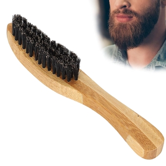 Pocket Beard Brush, Beard and Moustache Brush,Beard Grooming Brushfor Men,Facial Hair Comb with Handle Straightens and Promotes for Home and Travel