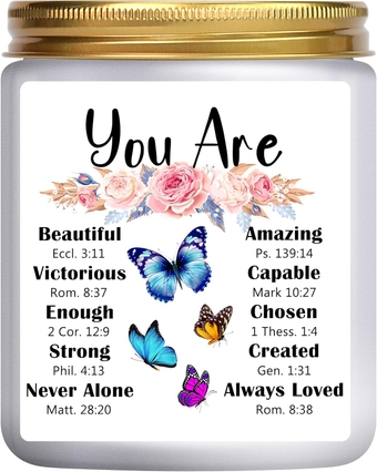 Birthday Gifts for Women Christian Gifts for Women Her Christmas Gifts for Grandma Wife Best Friend Sister Mom Inspiration Religious Gifts Idea Candles Unique Personalized Self Care Thank You Gifts