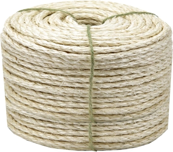 Cat Sisal Rope 164-Feet 4mm for Scratcher Repair and Replace Scratching Post, DIY Hemp Twine Rope for Cat Tree Tower Carpet Mat Kicker House, Pet Toy, and Crafts Gardening Home Decorating