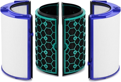360 Combi H13 HEPA + Carbon Replacement Air Purifier Fan Filter Compatible with Dyson HP04 HP06 HP07 HP09 HP10 HP4B TP4A TP7A TP04 TP06 TP07 TP09 TP10 PH01 PH02 PH03 PH04 PH3A 970341-01 1-Pack
