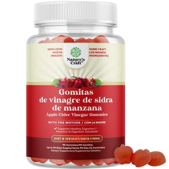 Gomitas ACV de Vinagre de Sidra de Manzana – Suplemento de Energético Natural con la Madre para la Limpieza del Cuerpo, Apoyo Inmunológico y Salud Intestinal – ACV con Vitamina B12 y Raíz de Betabel