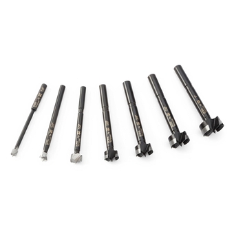 BORA BFB-009867 Tempest Forstner Bit Set 7 Pc Set in Wood Box, 1/4" to 1" Dia, for Wood Drilling Ideal for Cabinet Making and Fine Woodworking Projects