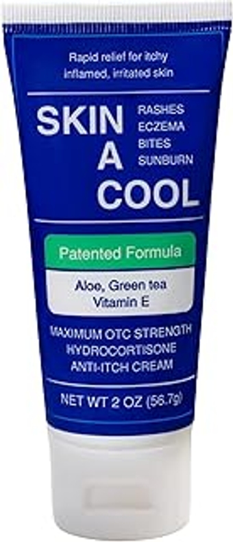 Skin A Cool – Maximum Strength Itch Relief Cream for Inflamed, Irritated Skin from Sunburns, Insect Bites, Psoriasis, Rash...