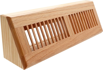 Red Oak Baseboard Floor Register 15 Inch Wooden Baseboard Supply Vent Baseboard Diffuser Pre Finished