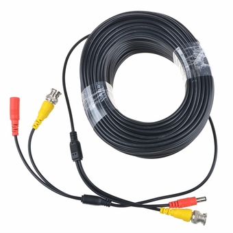 50ft Black Extention Power/Video Cable Replacement for Swann Security CCTV Kit SWDVK-840004D Cord