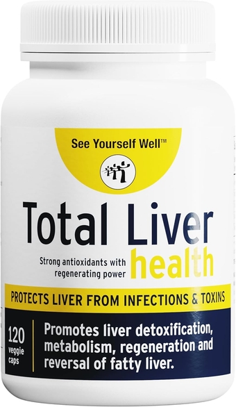 Total Liver Health: Liver Cleanse, Detox & Repair Fatty Liver. Milk Thistle Extract, Dandelion Root, Yarrow, Burdock Root & Cynara (Artichoke) to Support Healthy Liver Function