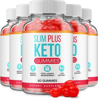(5 Pack) Slim Plus Keto ACV Gummies - Official - Keto Slim Plus ACV Advanced Weight Loss Formula Plus Apple Cider Vinegar Dietary Supplement B12 Beet Root Juice Men Women (300 Gummies)