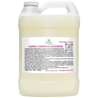 Capryl Glucoside Liquid Surfactant - Caprylyl Natural, Plant Derived - DIY Skin Care - Shower Gels, Foaming, Body Soap, Shampoos Baby Products Face Cleansers - COCOJOJO (128 oz)