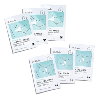 Hydrogel Vajacial Mask - Hydrating Mask with Hyaluronic Acid and Aloe Vera to Cool and Soothe Skin Post-Hair Removal, 3 Full Mask Sets
