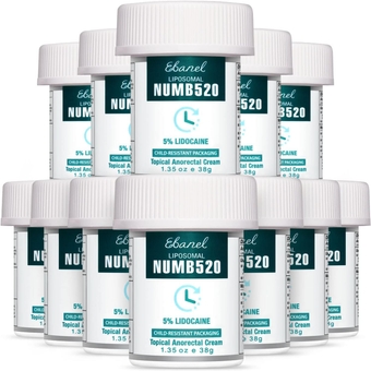5% Lidocaine Numbing Cream, Pain Relief Cream Burn Itch Cream, 12-Pack Topical Anesthetic Lidocaine Cream Maximum Strength with Vitamin E for Local and Anorectal Uses, Hemorrhoid Treatment