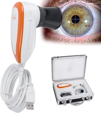 Iridology Camera Analyzer, Iris Analysis Camera, 5.0 MP USB Iris Analyzer Iridology Camera, Eye Iridology Camera, HD 30x Iris Lens and Driver-Free Analysis Software