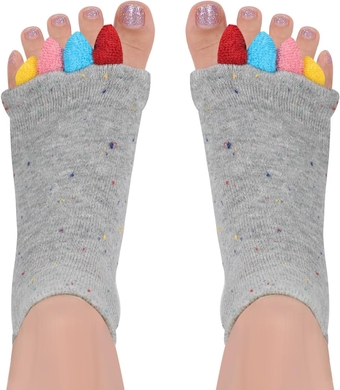 Toe Separator Socks for Men Women Comfy Foot Alignment Sock Massage Health Care Bunion Socks Yoga Sports GYM