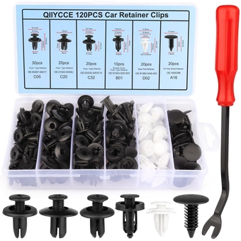 -120PCS Car Clips,Plastic Rivets,6 Popular Sizes of Car Body Fixed Clip Bumpers,and Replacement Parts of Fenders are Applicable to Most Models
