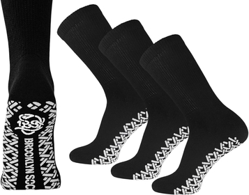 Non-Skid Cotton Crew , Diabetic Non-Binding Neuropathy Non-Slip , 3-6 - 12 Pairs Pack
