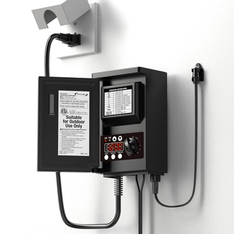 Malibu Low Voltage Transformer 45 Watt for Outdoor Landscape Lighting with Photocell Sensor Timer and Weather Shield for Spotlight Floodlight Garden Pathway Light 120V AC to 12V AC