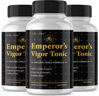 (3 Pack) Emperor's Vigor Tonic for Men, Emperor's Vigor Tonic All Natural Dietary Supplement to Improve Performance, Emperor's Vigor Tonic Capsules to Promote Stamina and Energy (180 Capsules)