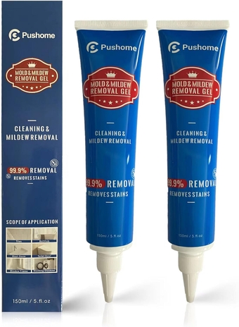 Household Mold Stain Remover Gel,Grout Cleaner Best for Home Kitchen Sink, Bathroom Shower,Front Load Washing Machine, Refrigerator Strips, Silicone Caulk,Sink Sealant(2Pack)