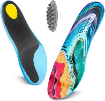 Plantar Fasciitis Insoles Arch Supports Orthotics Inserts,Shoe Insoles for Walking All Day,Added Cushioning,Thin Shoe Inserts for Athletic,Comfort & Walking Shoes,Men and Women