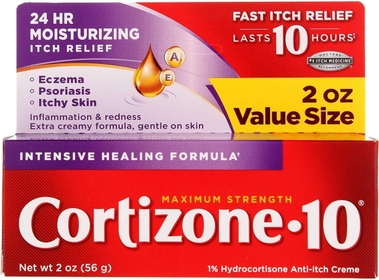Maximum Strength Intensive Healing formula, 2 Ounce (Pack of 2), Anti-Itch Cream with Chamomile Skin Rashes, Eczema, Psoriasis, or Contact Dermatitis, Bring Fast Relief to Itching Skin