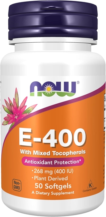 Supplements, Vitamin E-400 IU Mixed Tocopherols, Antioxidant Protection*, 50 Softgels