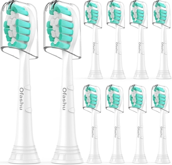 Replacement Toothbrush Heads Compatible with Philips Sonicare Protectiveclean G2 C1 C2 4100 5100 6100 9024 6250, White, 10 Sonic Electric Brush Head
