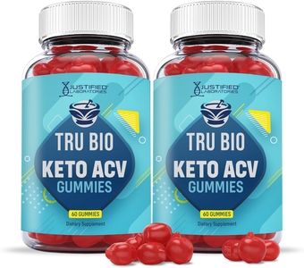 Justified Laboratories (2 Pack) Tru Bio Keto Gummies 1000MG ACV with Pomegranate Juice Beet Root B12 120 Gummys