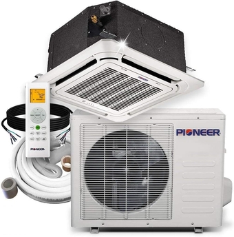 Air Conditioner CYB018GMFILCAD 8-Way Compact Cassette Mini-Split Ductless Inverter with Heat Pump, 18000 BTU