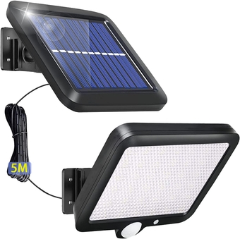 TTAototech Outdoor Security Floodlight,Security Lights with PIR Sensor-56 LED Solar Powered Wall Light- Super Bright Waterproof Outdoor Motion Sensor Light LED Floodlight for Garden, Backyard,Garage