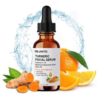 Natural Turmeric Dark Spot Corrector Serum,  Turmeric Serum Anti-Aging Face Serum with Vitamin C and Botanical Hyaluronic Acid, Hydrating for All Skin Types (1 FL OZ)