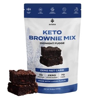 Keto Brownie Mix - 0 Net Carb Keto Brownies - Midnight Fudge Chocolate - Sugar-Free & Gluten-Free Keto Dessert - Delicious Keto-friendly - Lupini Flour Low Carb Brownie Mix (8.8 OZ) (Pack of 1)