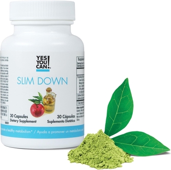 Slim Down Dietary Supplements - with African Mango, L-Carnitine, Apple Cider Vinegar, Green Tea Extract, and Caffeine derived from Guarana Seed Extract, 30 Capsules/1 Month Supply